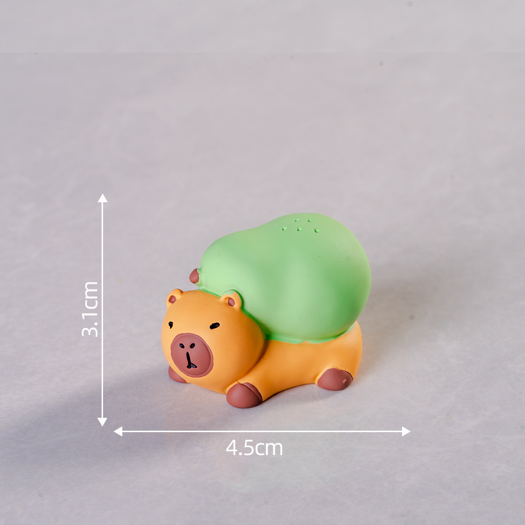 Micro paisaje creativo lindos Dolphin capibara muñeca caja ciega accesorios decoraciones accesorios de escritorio para automóviles