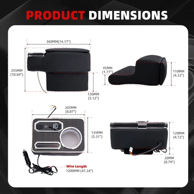 Box, Suitable for Hiace — Armrest box