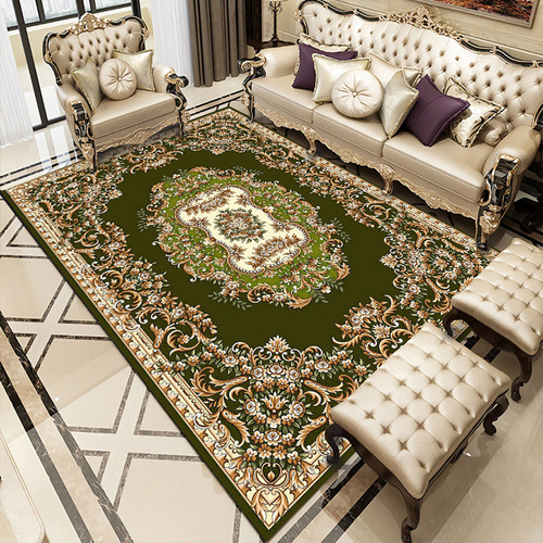 Light Luxury Vintage European-Style Living Room Full-Size Rug & Floor Mat – Stylish Hotel & Lounge Area Carpet, Perfect for Home Use with Seamless Design