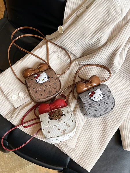 2025 New Cute Cat Shoulder Bag Internet Celebrity Cartoon Mini Crossbody Bag Wholesale Versatile Fashion Children's Bag