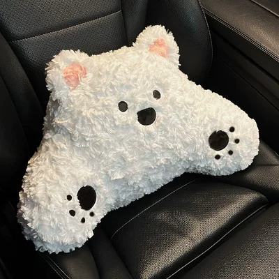 Seat cushion, seat cover: Highland Linen Breathable Car Seat - winter-plushwest-highland-white-terrier-ear-lumbar-support-pillow-single-no-specifications
