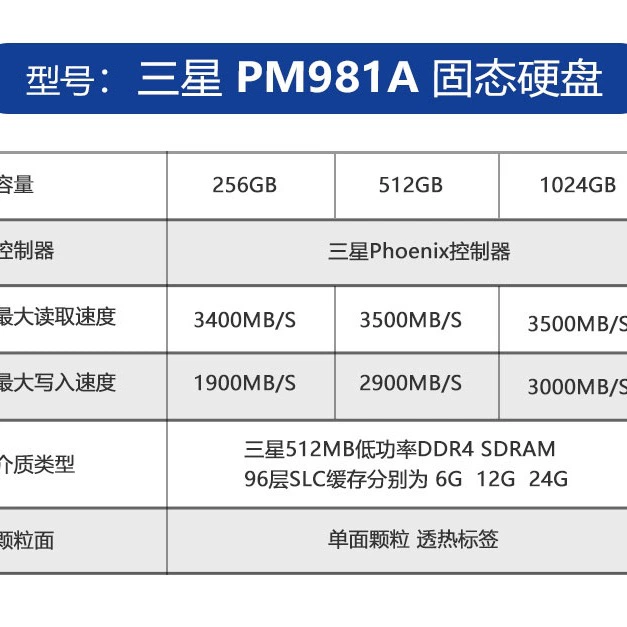 PM981a 256G 512G 1T M2 PM9A1 Разборка NVME SSD