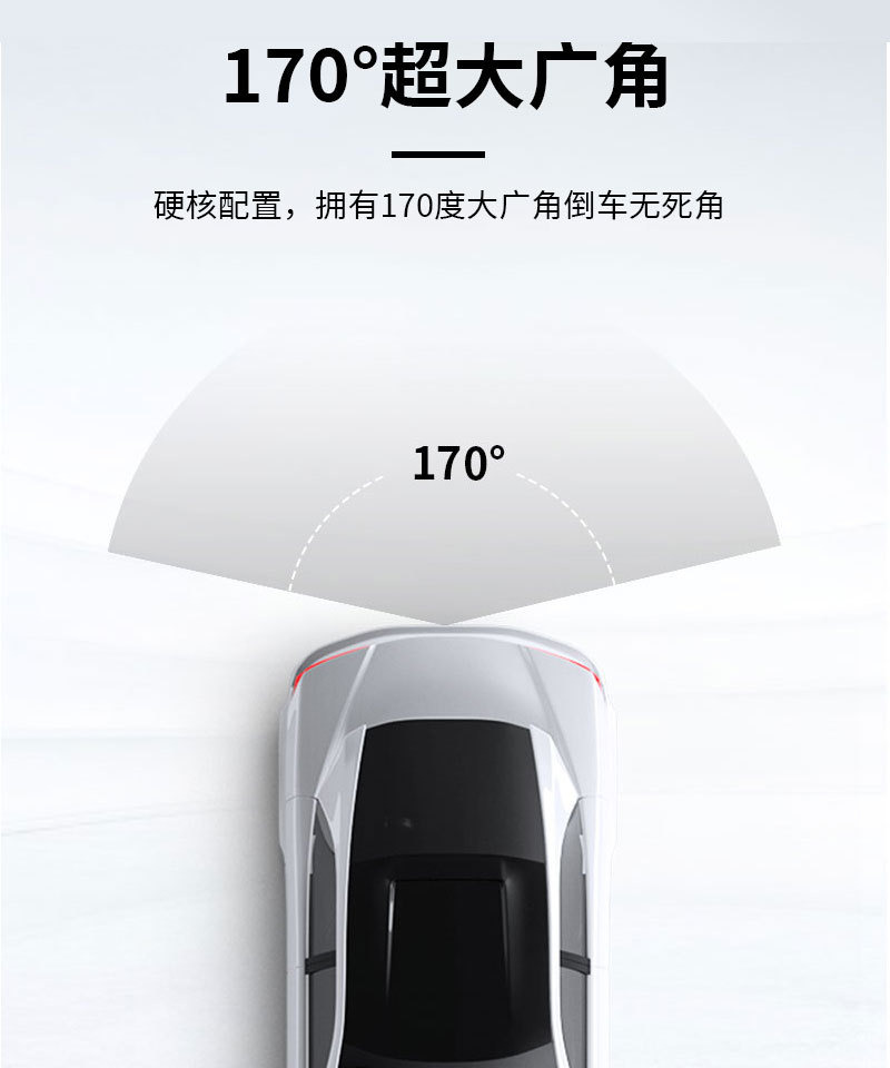 7 inch car rearview mirror display with AHD brake light camera suitable for Fiat Peugeot Citroen