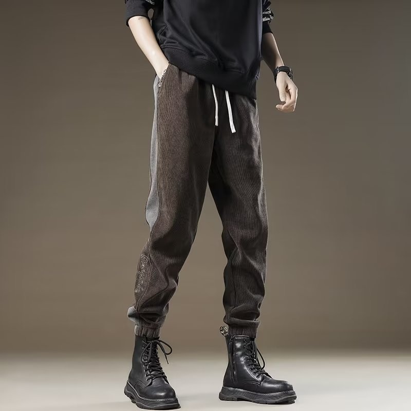 Pantalones casuales de todo fósforo pantalones casuales de pierna recta sueltos para hombre 2024 pantalones con corsé para hombre de moda