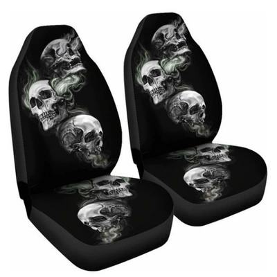 Foreign trade wish AliExpress car seat cover all-inclusive universal cross-border smoking skull high back printing