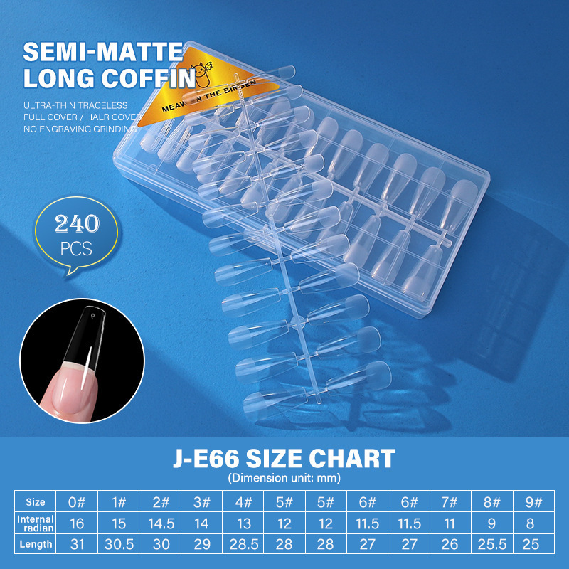 Europa y los Estados Unidos arco plano sin marcas sin grabación caja de molienda transparente esmerilado desmontable extensión de la mitad de la hoja de manicuras de doble uso