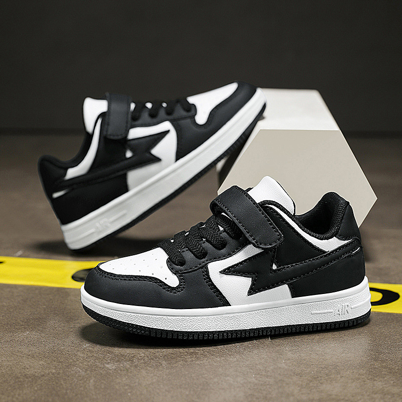 Children's sneakers 2024 spring new boys' leather sports shoes, medium and large children's low-top student running shoes, foreign trade batch_voghion.com