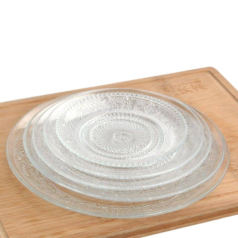 Plato de frutas de vidrio transparente creativo platos de perlas bar ktv snack platos de ensalada de frutas platos caseros