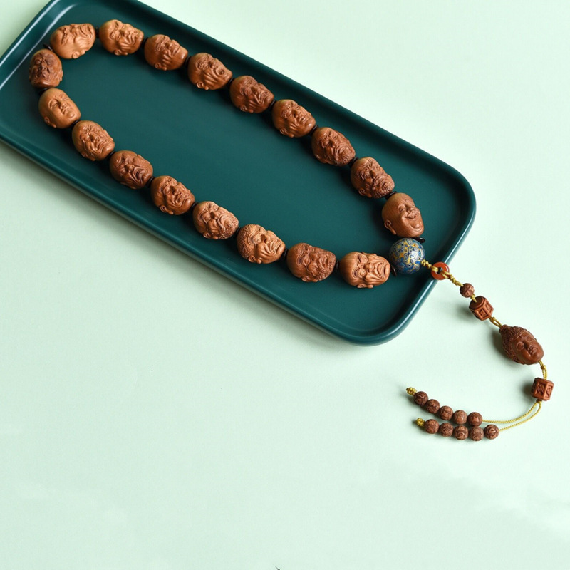 rosary with round beads sandalwood