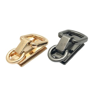 Bag hardware side clip buckle DIY handmade bag side hanging buckle zinc alloy die-casting double ring buckle spot wholesale
