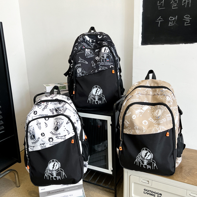 Backpack Astronaut High-Looking Anime Cartoon Fashion Backpack Large Capacity Casual Campus Student School Bag