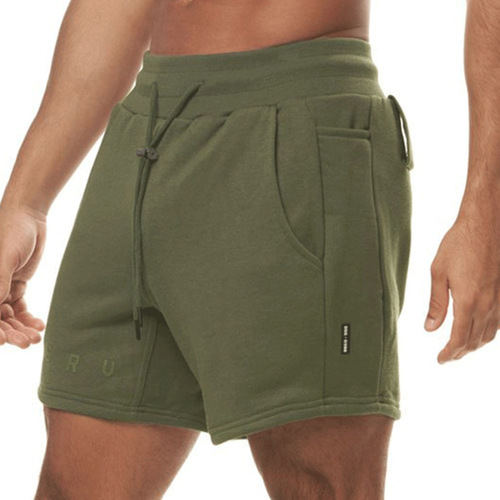 Cross-border summer men's sports shorts European and American heavyweight terry shorts men's multi-pocket running training basketball pants