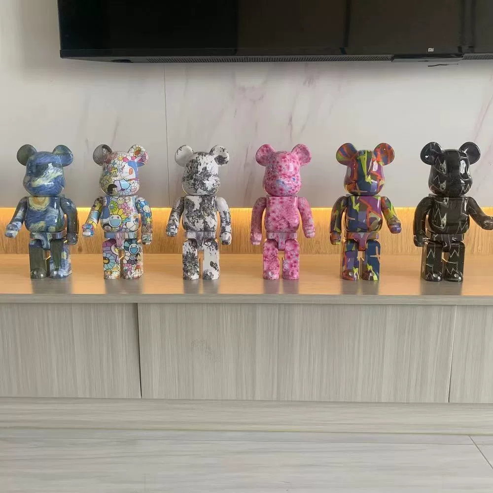 【80% повторной покупки】Звероблок Bearbrick медведь 400% жестокий медведь кокс кукла для гостиной модная игрушка ручная работа