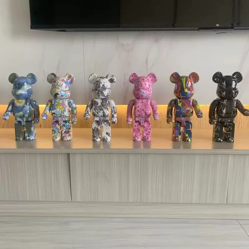 【80% повторной покупки】Звероблок Bearbrick медведь 400% жестокий медведь кокс кукла для гостиной модная игрушка ручная работа