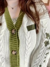 Y 40931 Taylor Embroidery Knit Cardigan ������֯���� �羳ר