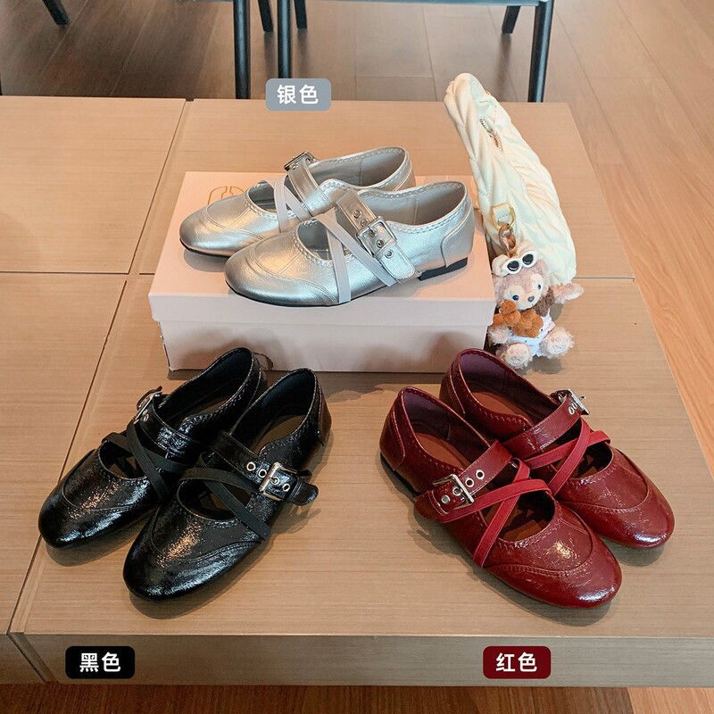 Genuine Leather~Red Sports Mary Jane Shoes for Women, Height-Increasing Ballet Trainers, French-Style Versatile Casual Shallow-Mouthed Single Shoes Genuine Leather~Red Sports Mary Jane Shoes for Women, Height-Increasing Ballet Trainers, French-Style Versatile Casual Shallow-Mouthed Single Shoes
