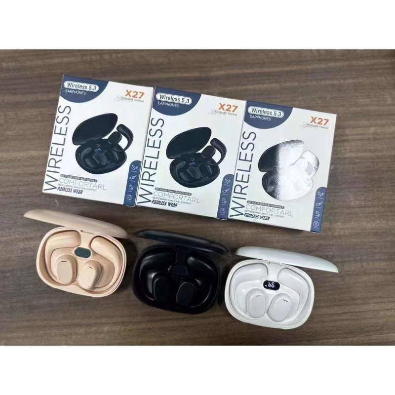 Audífonos Bluetooth AirMAX Transfronterizos, Intrauditivos, Pantalla Táctil LCD a Color, Reducción de Ruido, Modelo Transparente, Batería de Ultra Larga Duración, Deportivos