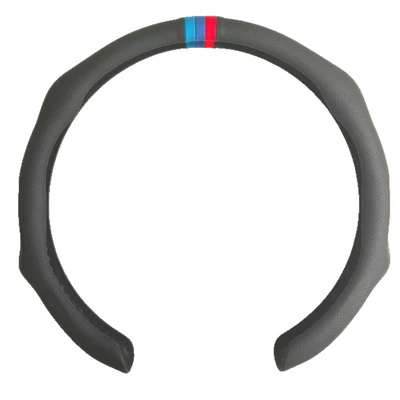 Steering wheel cover seasons universal steering wheel handle - three-color-return-to-standard-black-38cm