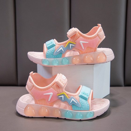 Summer Korean Style New Boys Sandals Non-slip Soft Sole Girls' Beach Sandals Waterproof Quick-drying Children's Sports Sandals