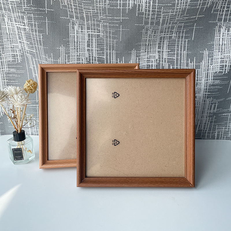 Square 8inch Photo Frame Display 20*20 Picture Frame Ornament DIY Pearl Picture Frame Bamboo Woven Picture Frame Mounting Picture Frame