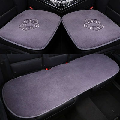 Car Cushion Winter Pure Wool pad - rising-sun-and-xiangyun-three-piece-set-gray