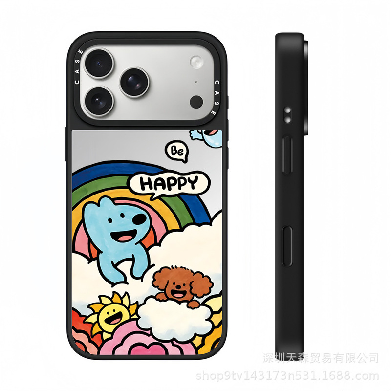 CASET联名情侣小狗适用苹果iPhone17ProMax手机壳16pro潮牌15镜面|undefined