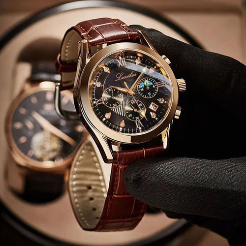 Wholesale fully automatic watches for men, high-end, handsome, business, luminous, waterproof, trendy Korean version, smart black technology