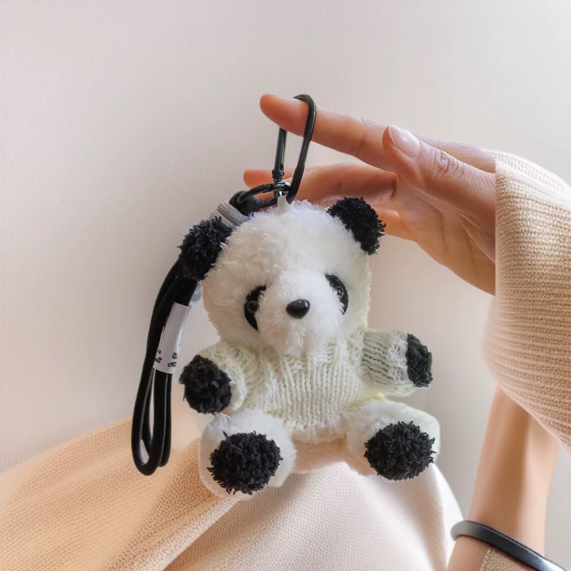 Caricatura panda peluche colgante oso espacial bolsa colgar decoración Wenchuang peluche muñeca llavero regalo para parejas