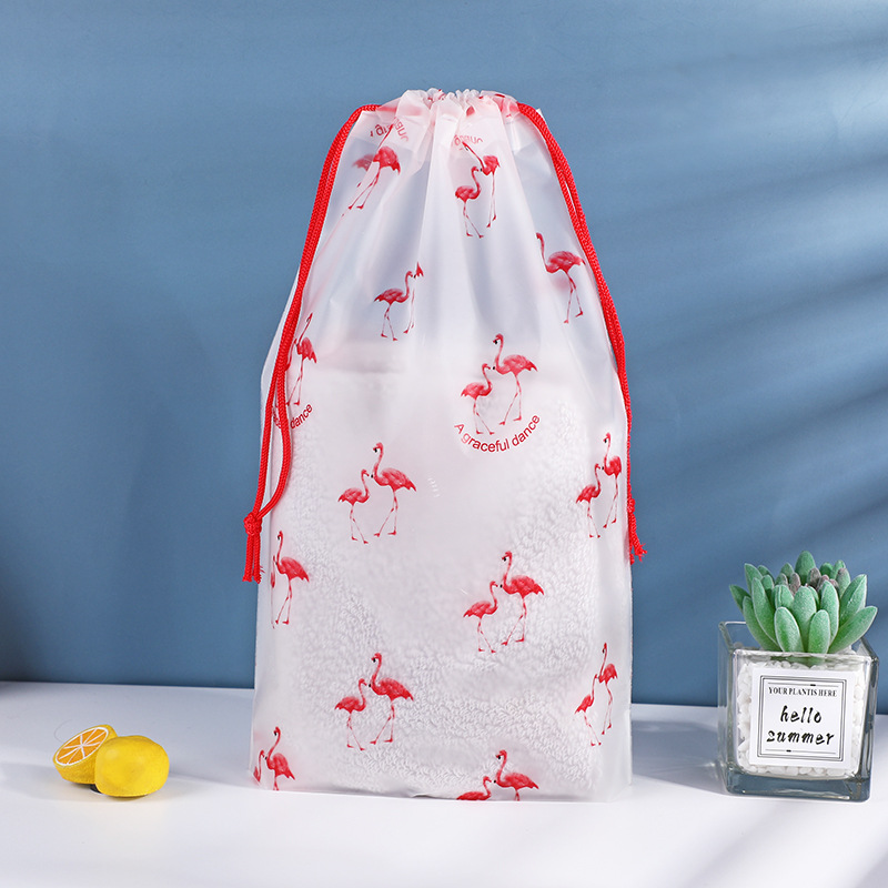 磨砂半透明服饰配饰束口袋 户外衣物便携收纳袋 内衣物防尘袋