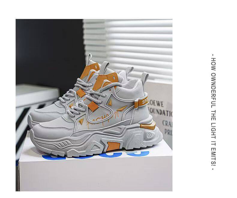 Giày nam cao cổ Martin trẻ trung, giày thể thao casual cổ cao tăng chiều cao, đế cao 3 cm — C73 màu đen, C73 trắng chi tiết 9