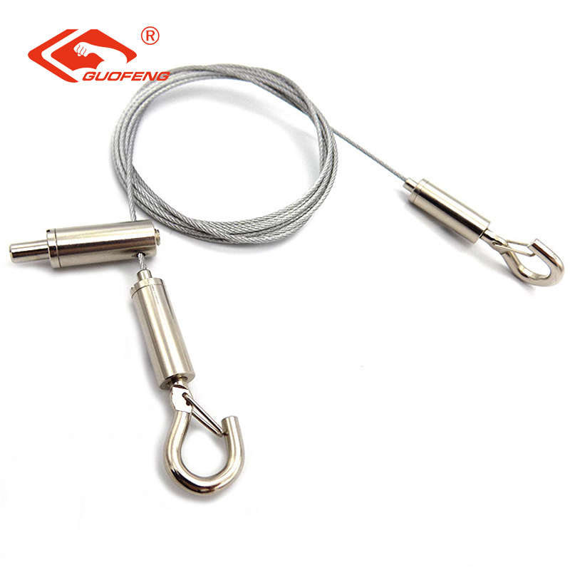 Suministradas directamente por el fabricante, cuerdas colgantes de acero inoxidable para iluminación, cables para colgar cajas de luz, cuerdas de seguridad para iluminación, líneas de seguridad para colgar iluminación de escenarios.