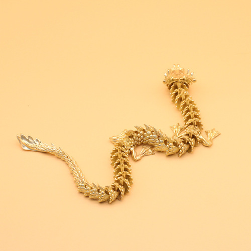 Brass copper natural color dragon movable Chinese dragon hot-selling 3D dragon ornaments antique zodiac copper dragon crafts