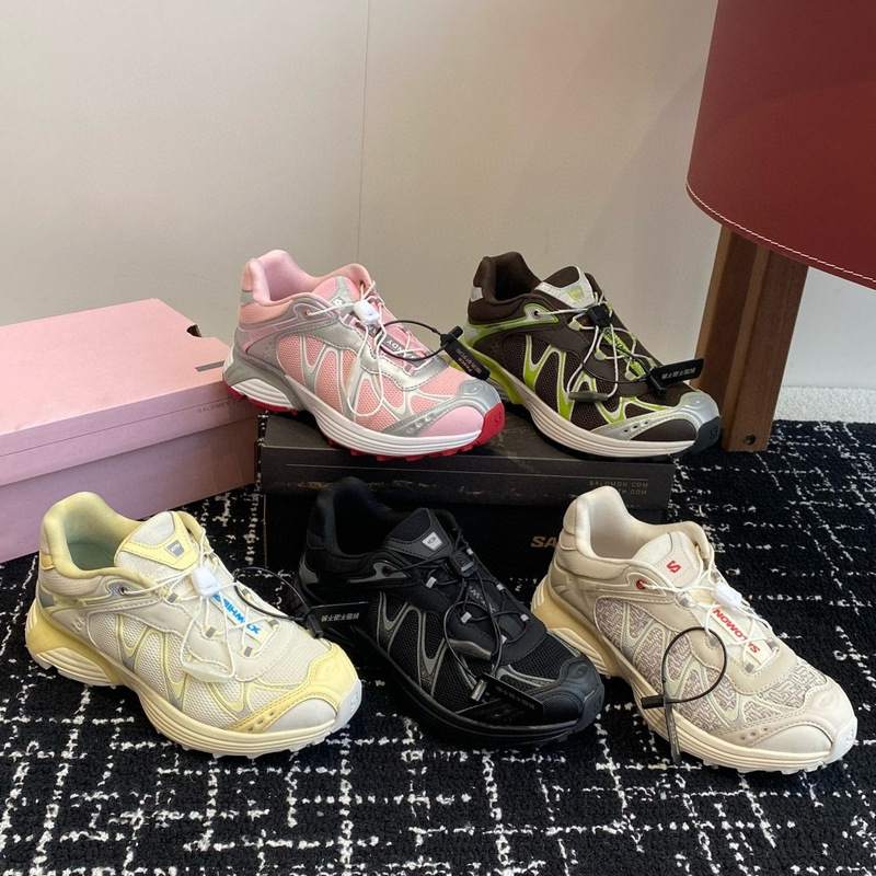 2025 Spring and Autumn New Retro Khakis Black Trend Low-top Casual Sun Qian Style Outdoor Sports Mesh Sneakers for Women