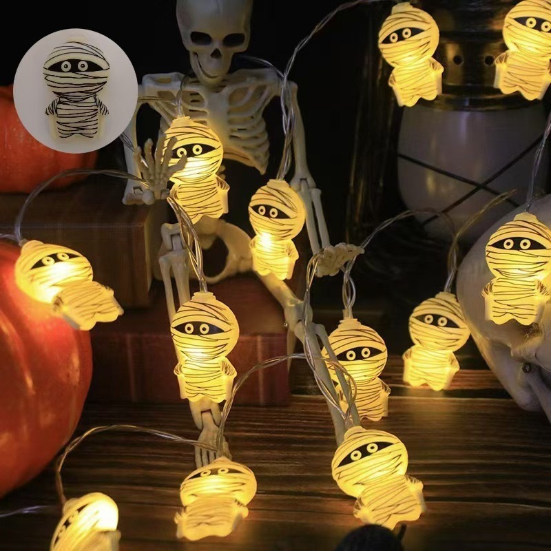 人気LEDクロスボーダーアマゾンハロウィンデコレーションパンプキンゴーストライトストリング装飾飾り付け吊り下げ飾りハロウィンデコレーション|undefined