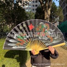 50*90cm挂扇壁挂扇 中国风绢布大扇子玄关挂扇装饰摄影道具竹编