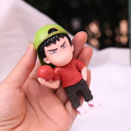 Q version of Slam Dunk Hand Figure Sakuragi Hanamichi Rukawa Kaede Mitsui Hisashi Doll Model Desktop Car Ornament