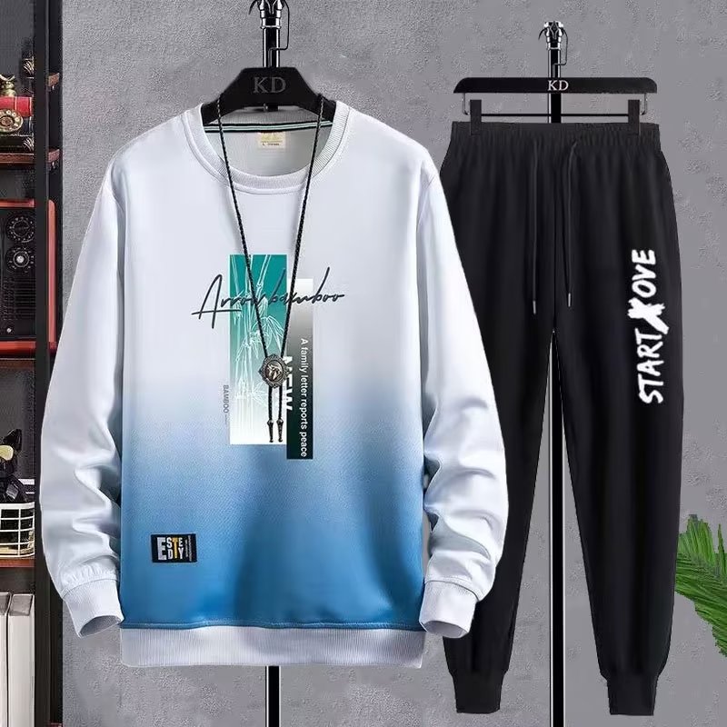 Suéter de los hombres 2022 otoño nuevo estilo coreano cuello redondo impreso moda tendencia comercio exterior en stock moda al por mayor guapo top