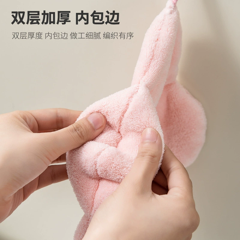 Шарф из кораллового велюра Jia Jianchen, утолщённый, подвесной, ручная стирка, не линяет, милые контрастные цветочные полотенца для рук