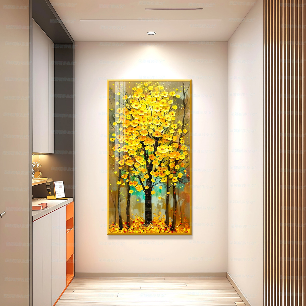 [Algodón importado] Mona Lisa pinturas de bordado cruzado real de otoño dorado simple bordado de hilo artesanal moderno image 1