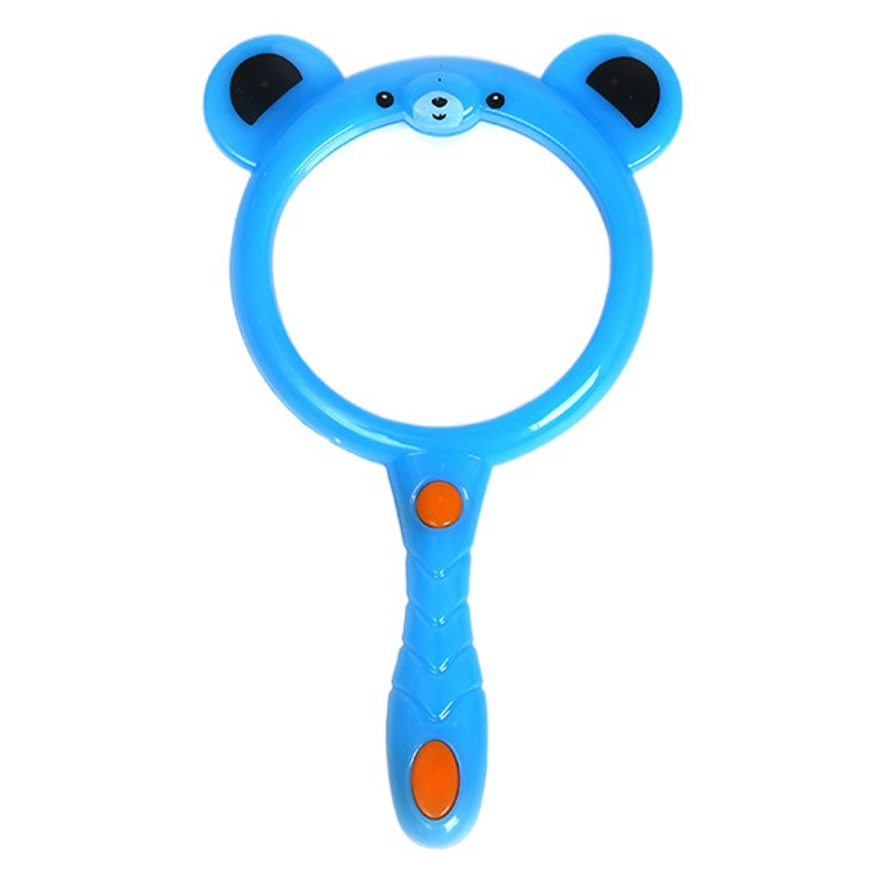 Мультяшный медведь цвет HD пластиковая увеличительное стекло Дети изучают науку и образование оптом Дети Обучающие экспериментальные игрушки