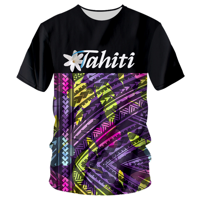 Nuevo Viking Viking transfronterizo Europa y América Impresión digital 3D de manga corta casual para hombres y mujeres Camiseta de fábrica entrega de una pieza