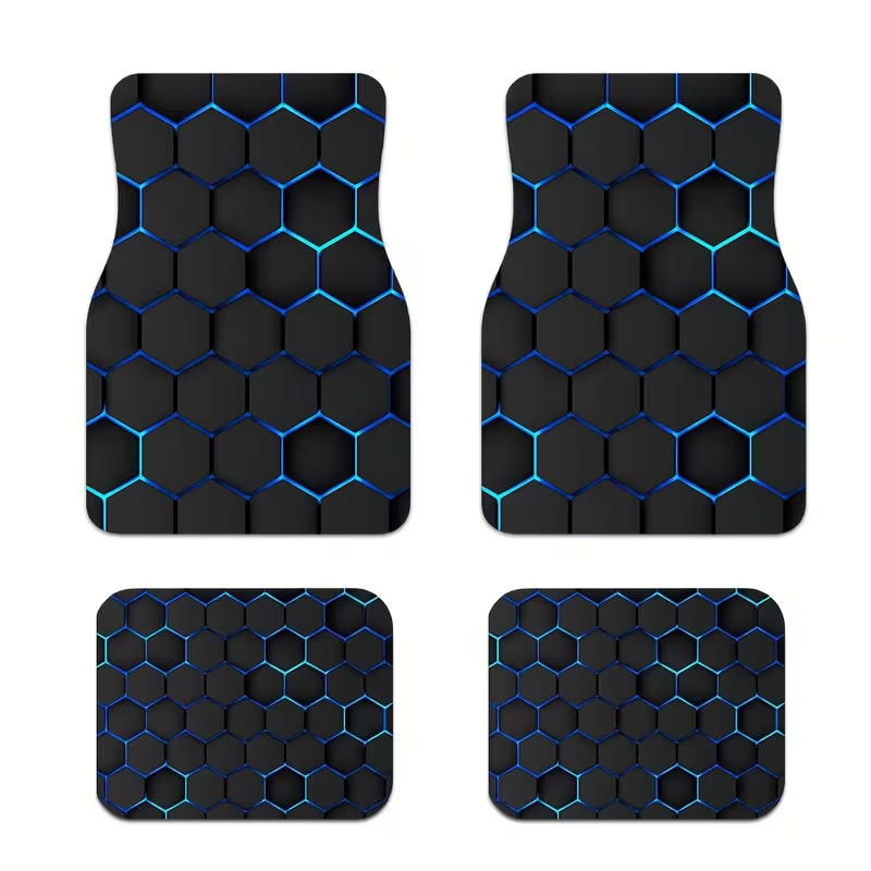 Amazon Temu Dropshipping 3D Visual Crystal Velvet Car Floor Mats, Stain-Resistant, Wear-Resistant, Easy-Care Floor Mat Set of Four