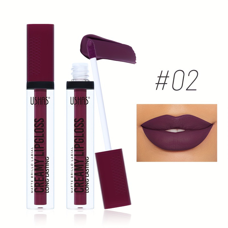 USHAS Europa y los Estados Unidos transfronterizos spot lipstick no se desvanece no pegajoso taza lipstick esmalte labial color duradero LG2523A