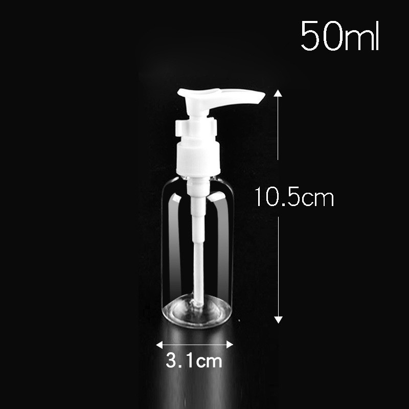 Botella de la bomba transparente para mascotas Botella de la prensa de la loción Botella de plástico transparente PET clip de la botella de la bomba de pico de pato botella dividida