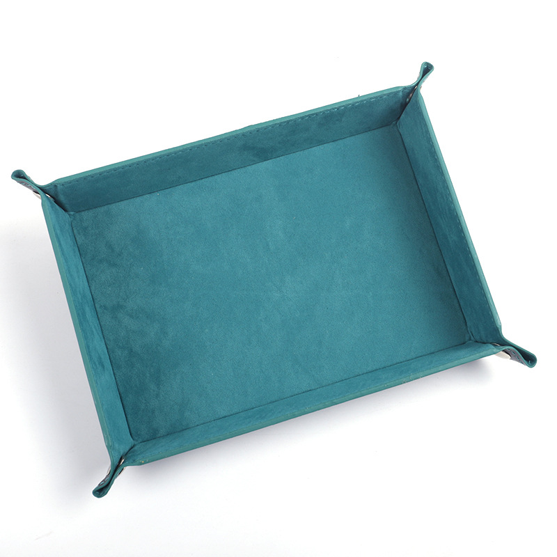 Una sola pieza de entrega en stock al por mayor de franela palillos Placa de cuatro esquinas plegable juego palillos placa bandeja de almacenamiento