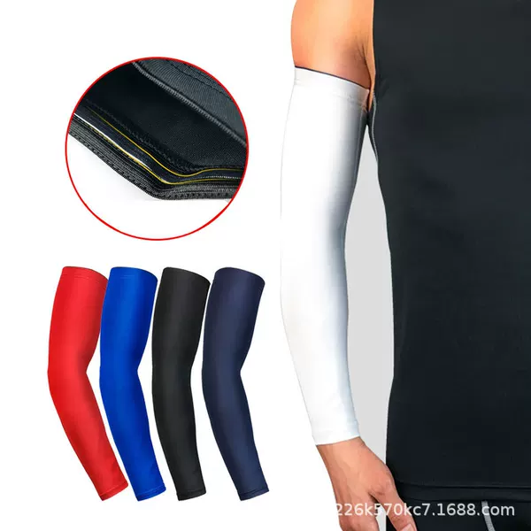 Wholesale basketball lengthened sports arm guard cycling oversleeve outdoor running elbow guard socks cross-border pressure arm cover