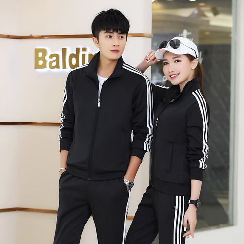 Spring and Autumn Couple Sports Suit Men's and Women's Group Sportswear School Uniforms Advertising Dance Performance Clothing Embroidery Printable LOGO
