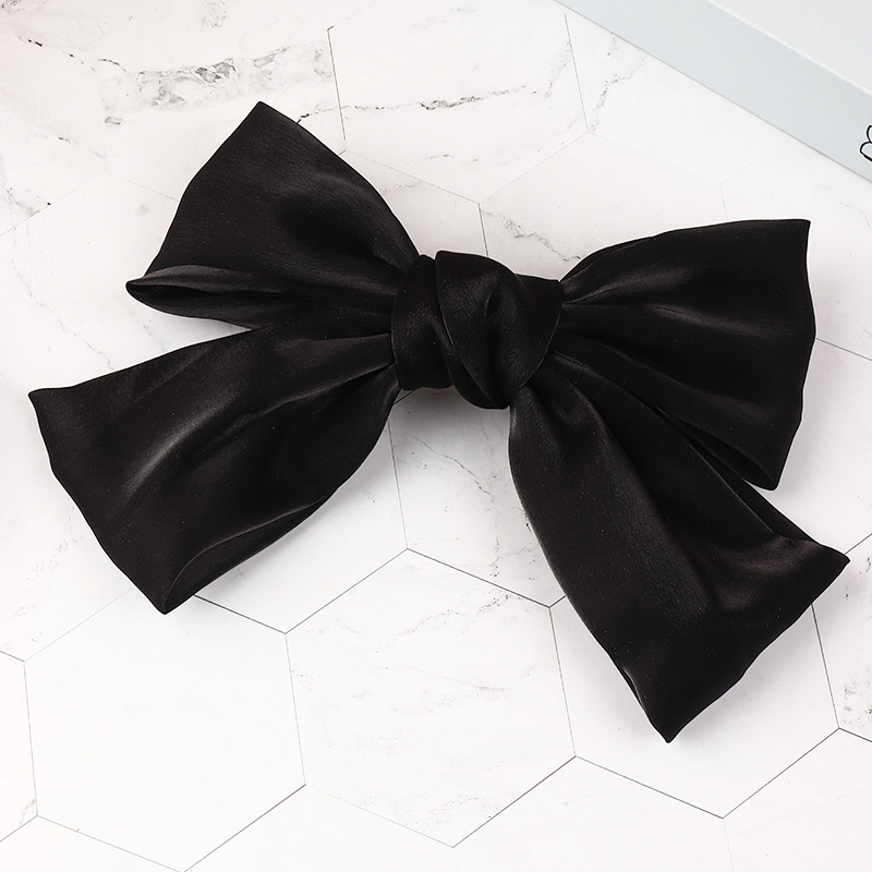 New French Pearlescent Satin Bow Hairpin display picture 6