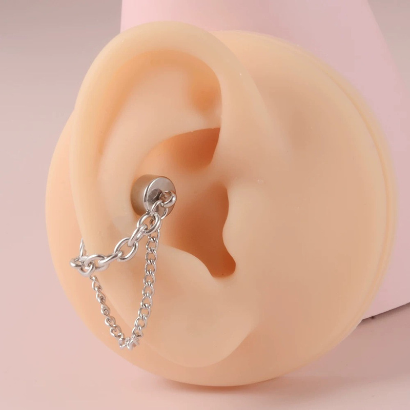 Fashion New Trend Magnetic Suction Earrings Non-piercing Chain