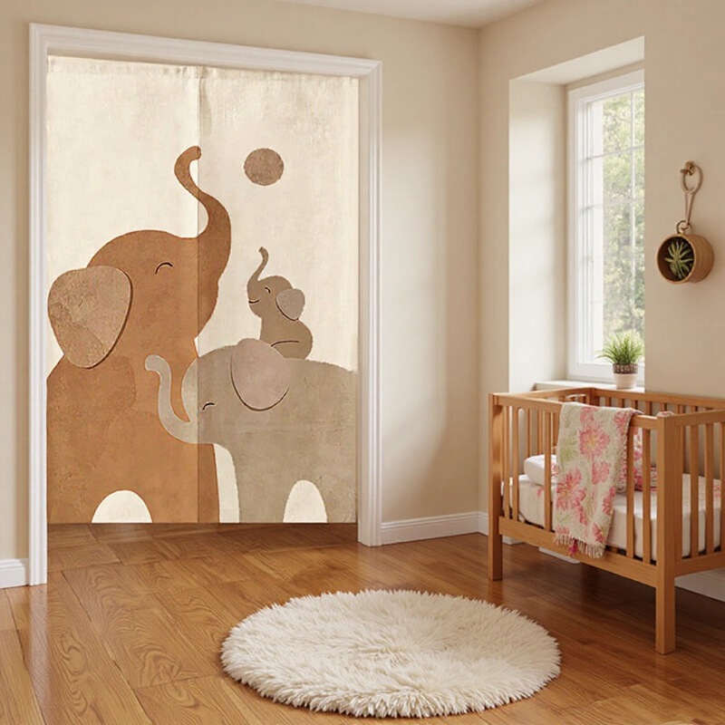 2025 New Curtain Kitchen Art Curtain No Partition Curtain Door Curtain Perforated Bathroom Curtain Half Curtain to Block Bedroom